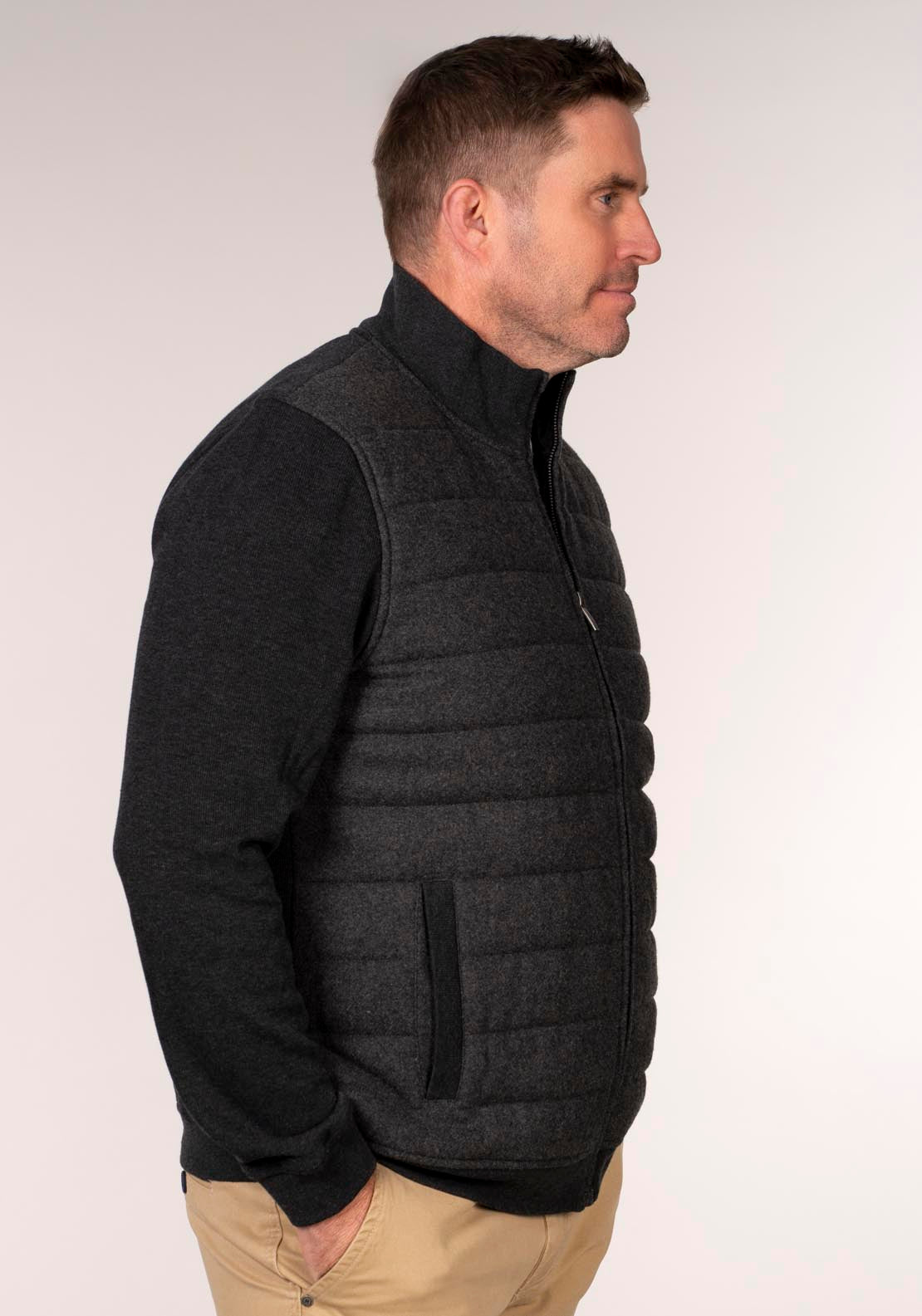Chris Cayne Hybrid Jacket - Grey 3 Shaws Department Stores