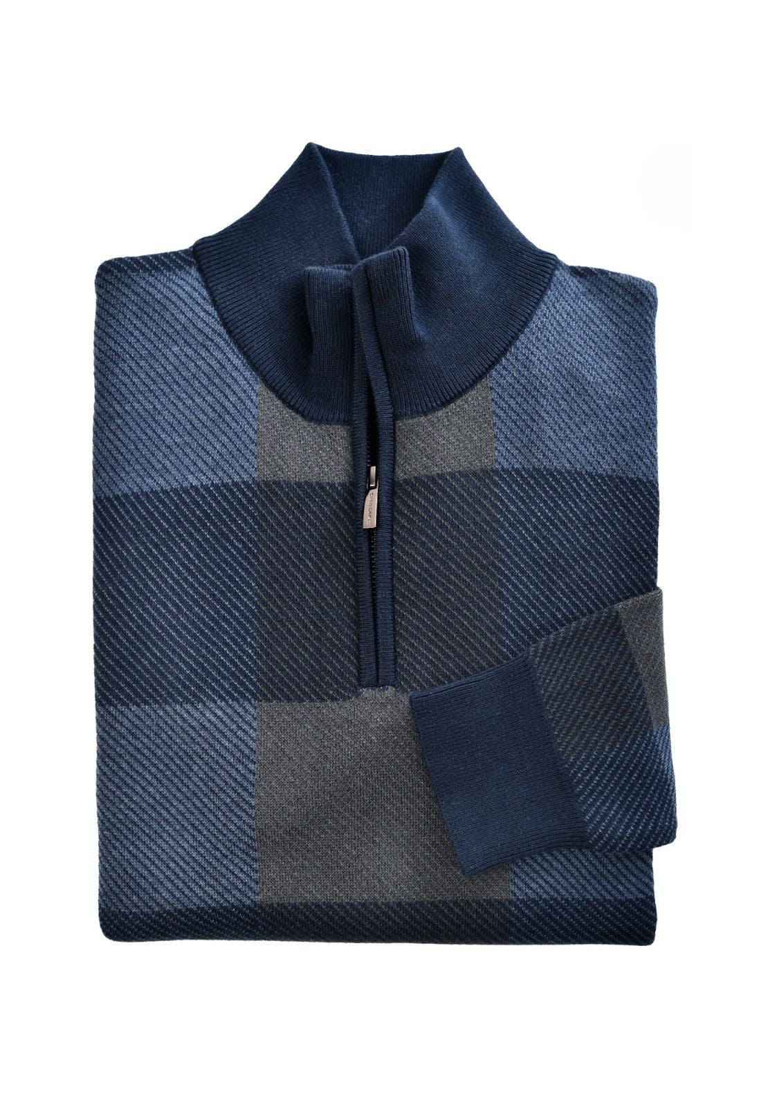 Chris Cayne 1/4 Zip Striped Knit Pullover - Multicolour 7 Shaws Department Stores
