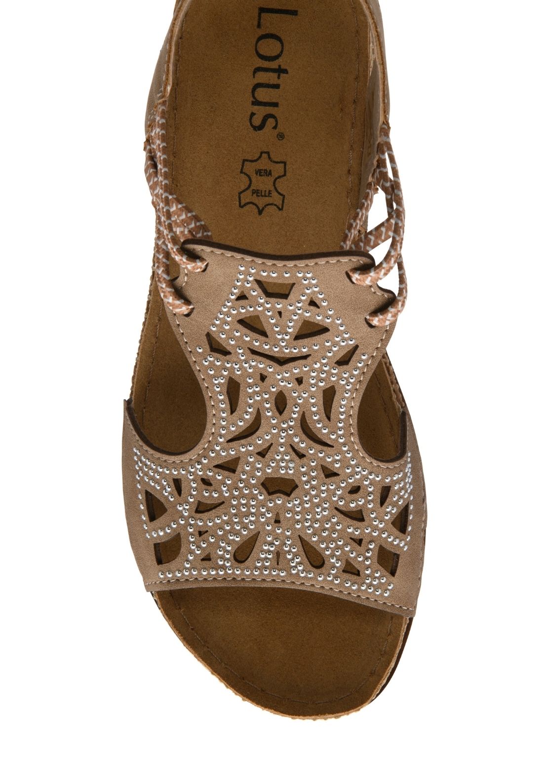 Lotus Pos Cisano Sandal - Taupe 3 Shaws Department Stores