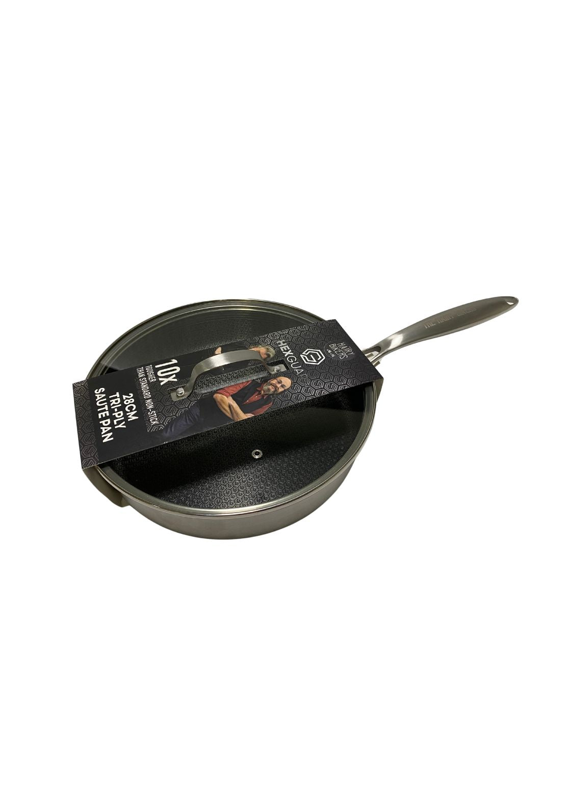 The Hairy Bikers Hairy Bikers Hex Guard 28cm Sauce Pan - Stainless Steel 5 Shaws Department Stores