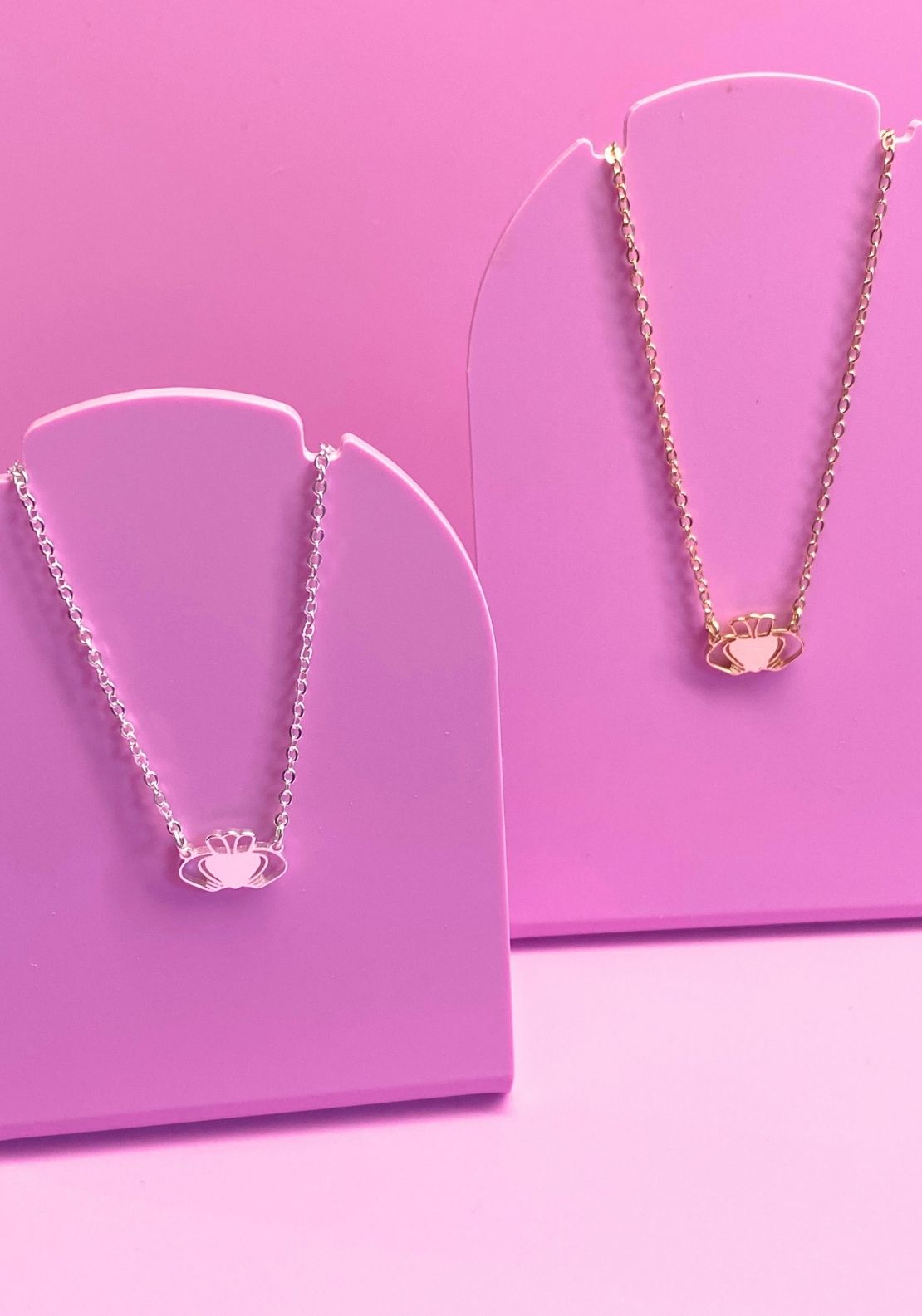 Don’t Kill My Vibe Heart Strong Beag Claddagh Necklace - Silver 3 Shaws Department Stores