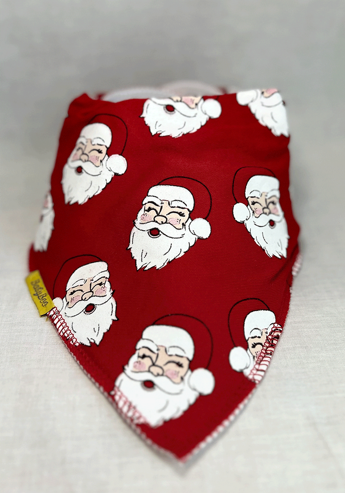 Babyboo Claus Organic Cotton DribbleBoo Bandana Bib - Red 2 Shaws Department Stores