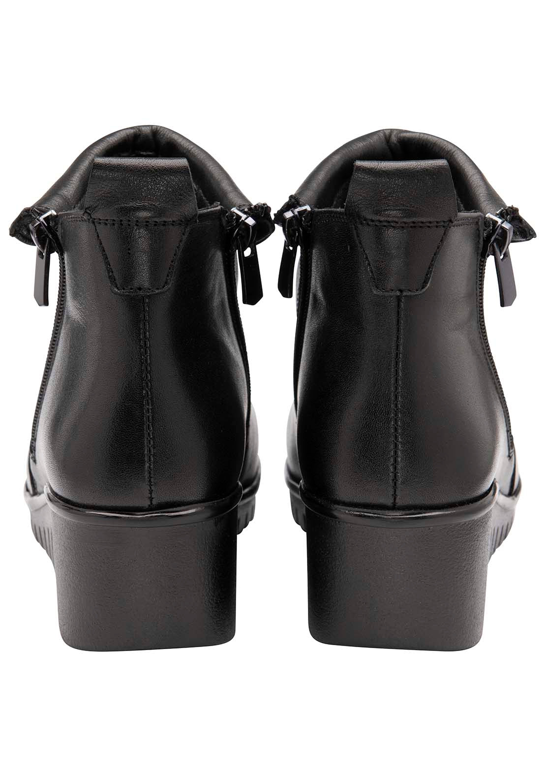 Lotus Cordelia Ladies Ankle Boot - Black Leather 2 Shaws Department Stores