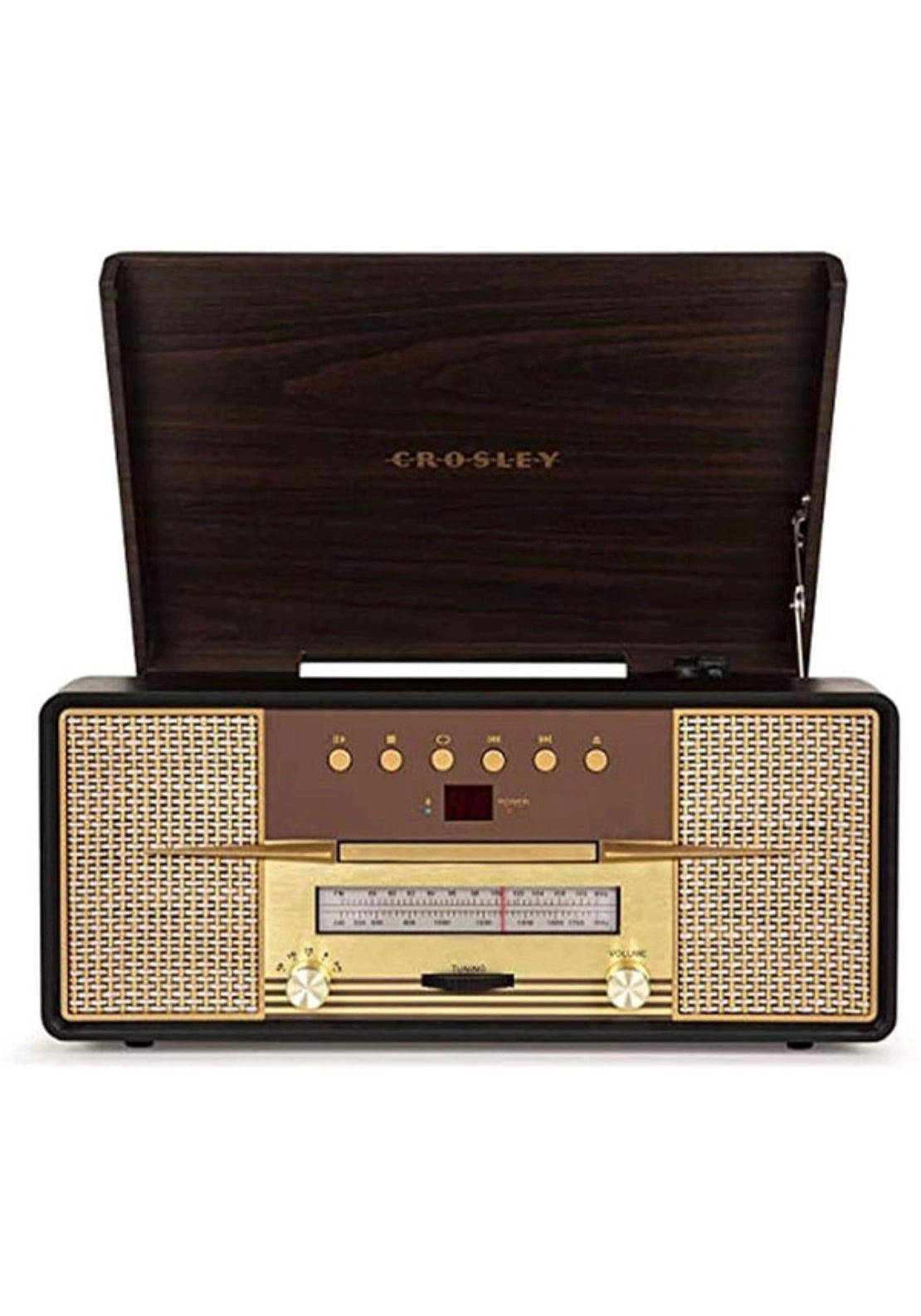 Crosley MA4 Rhapsody Entertainment Center - Mahogany | CR7016A 1 Shaws Department Stores