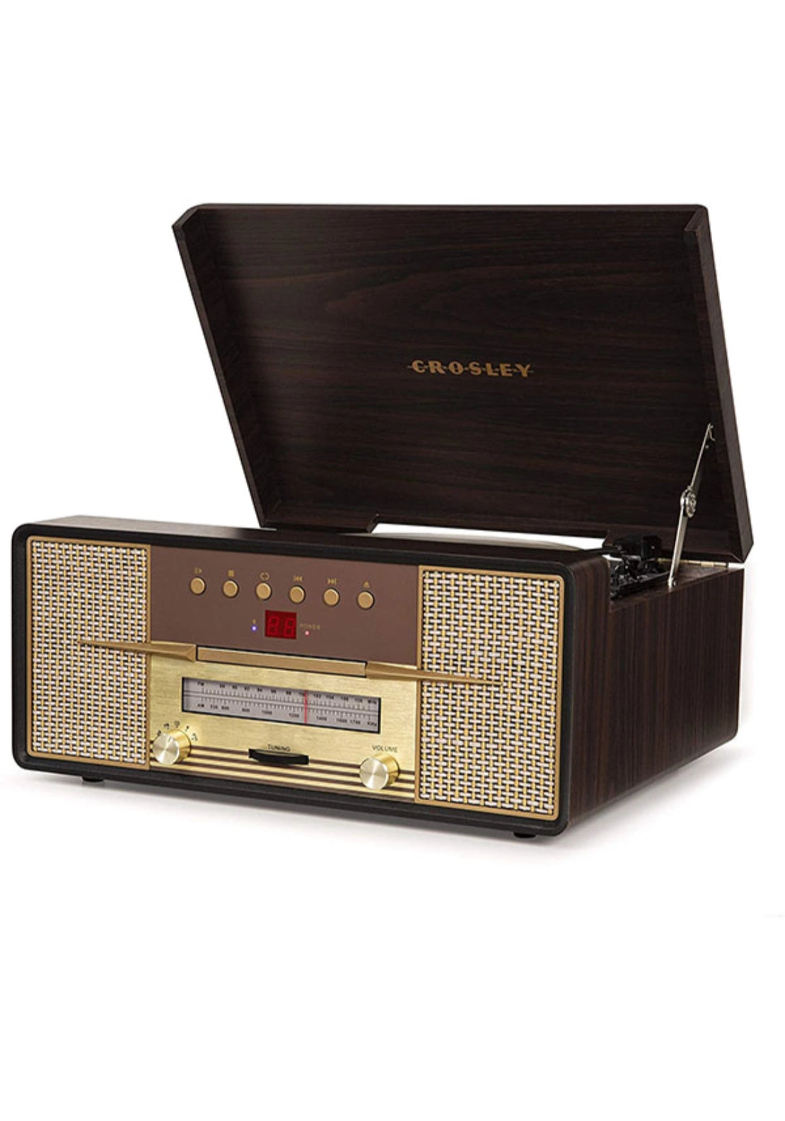 Crosley MA4 Rhapsody Entertainment Center - Mahogany | CR7016A 2 Shaws Department Stores