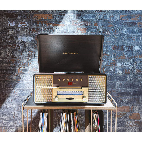 Crosley MA4 Rhapsody Entertainment Center - Mahogany | CR7016A 1 Shaws Department Stores