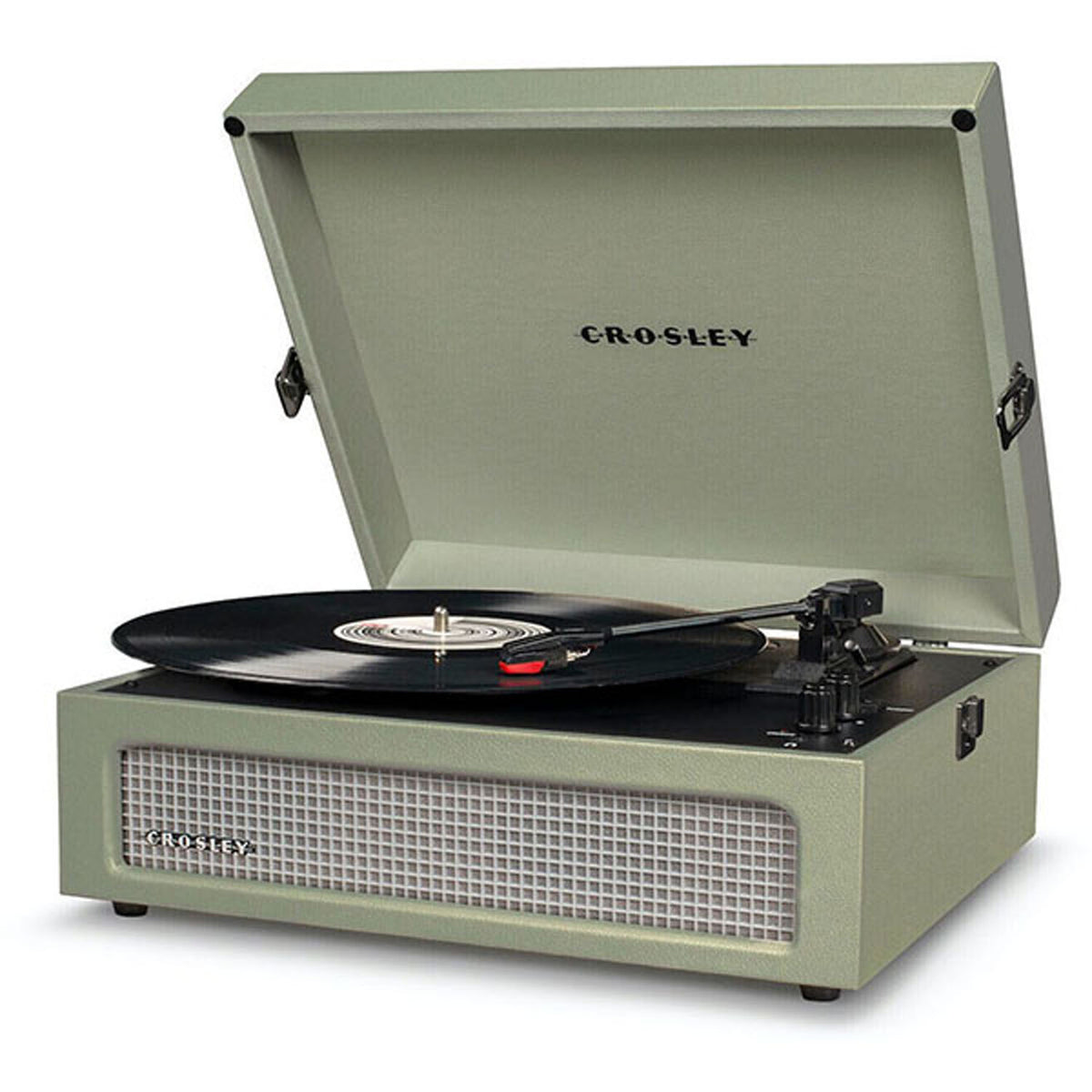 Voyager Portable Turntable with Bluetooth Receiver and Built-in Speakers - Sage - CR8017B-SA4