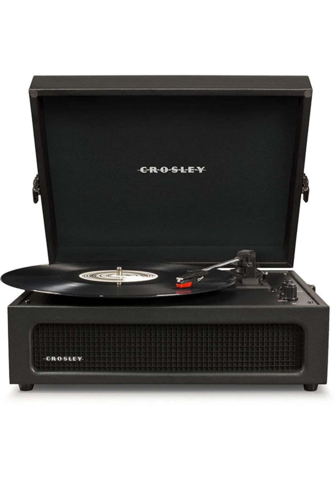 Crosley Voyager Portable Turntable with Bluetooth Receiver and Built-in Speakers – Black - CR8017B-BK 1 Shaws Department Stores