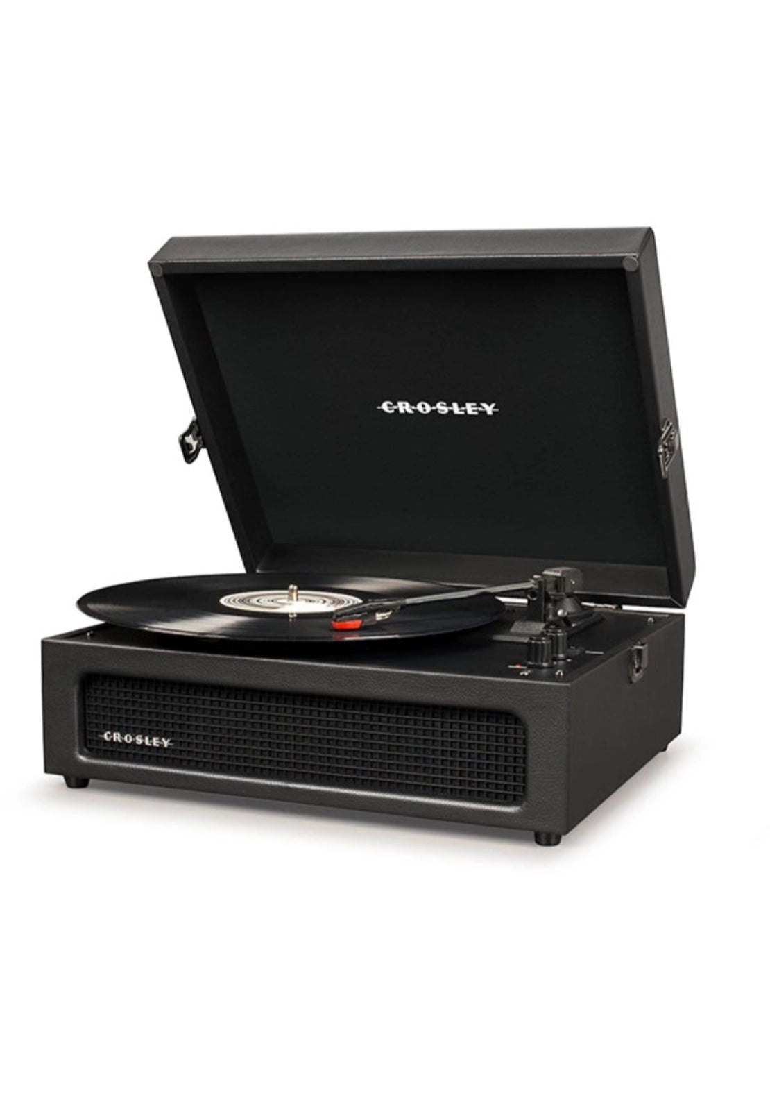 Crosley Voyager Portable Turntable with Bluetooth Receiver and Built-in Speakers – Black - CR8017B-BK 2 Shaws Department Stores