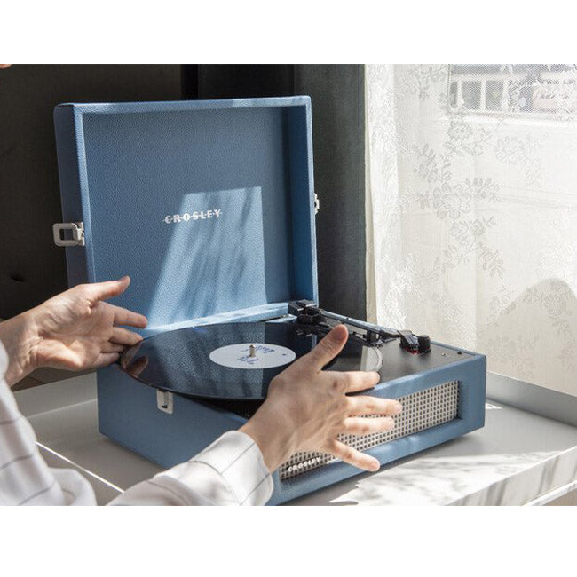 Crosley Voyager 2-Way Bluetooth Record Player | Washed Blue 1 Shaws Department Stores
