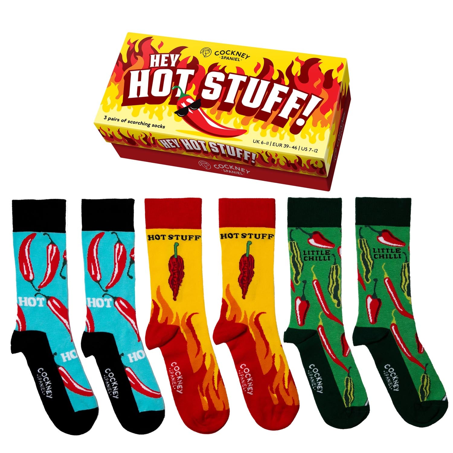 Sock Academy Gift Set of 3 Socks -Hot Stuff 2 Shaws Department Stores