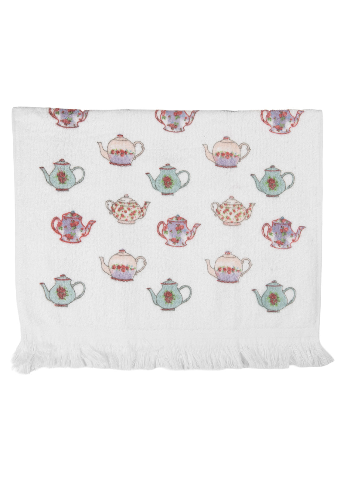 100% Cotton Guest Hand Towel - Teapot