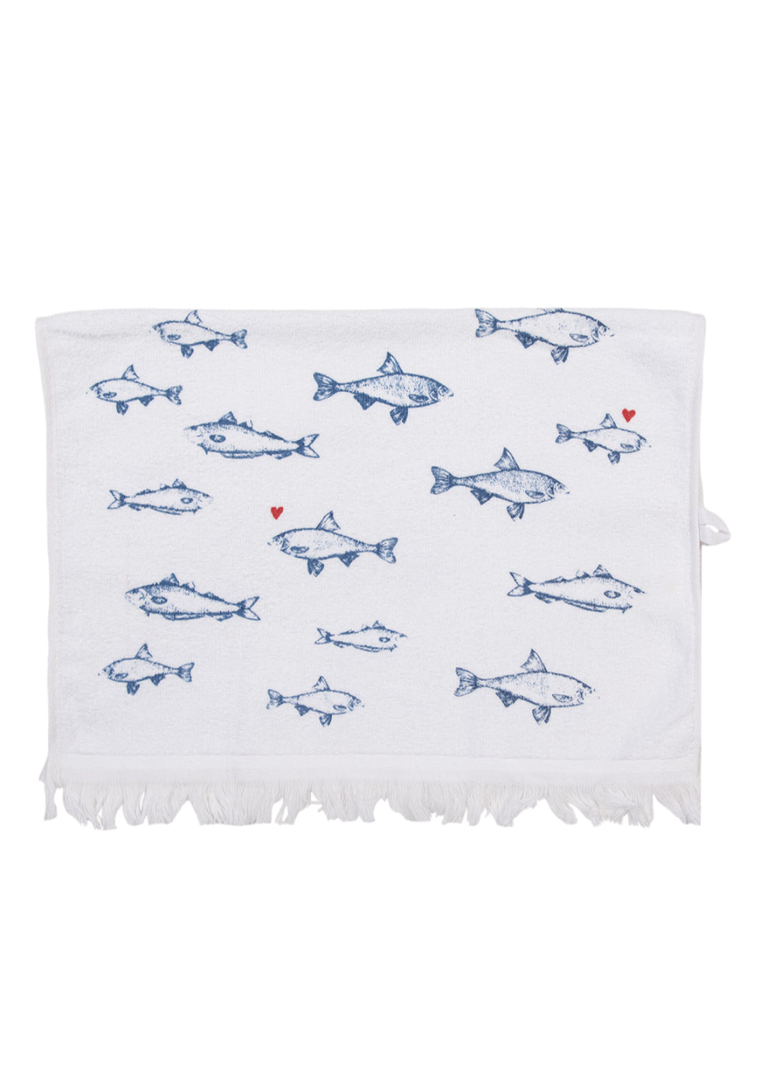 100% Cotton Guest Hand Towel - Fish