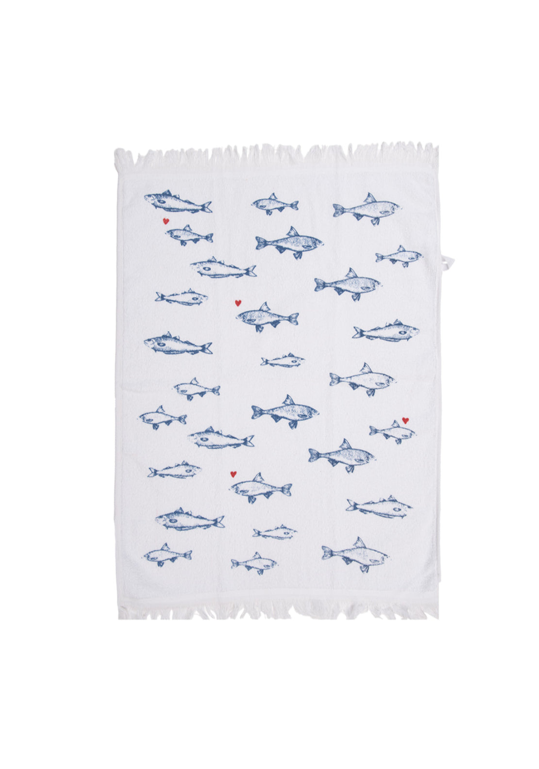 100% Cotton Guest Hand Towel - Fish