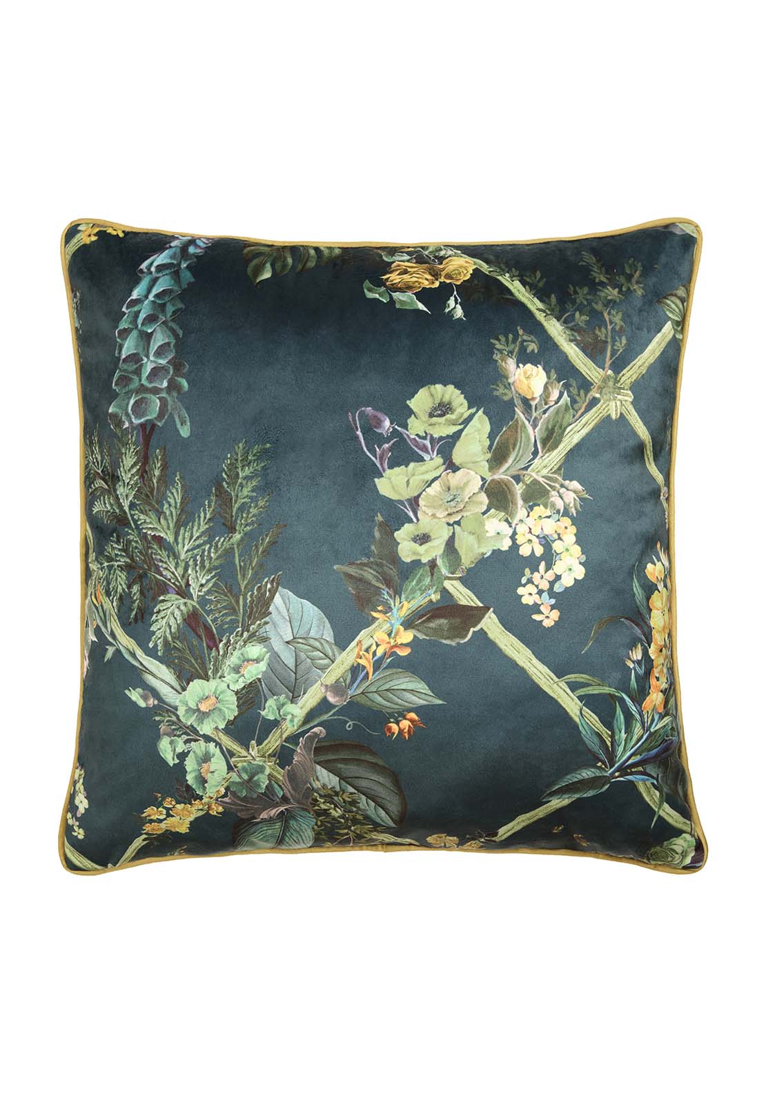 Laurence Llewelyn-bowen Cotswold Fantasia Filled Cushion - Green 2 Shaws Department Stores