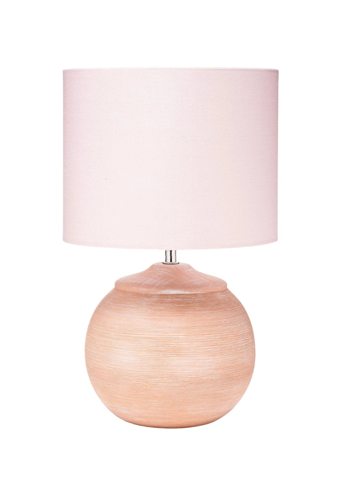 Contemporary Round Stoneware Table Lamp - Multi