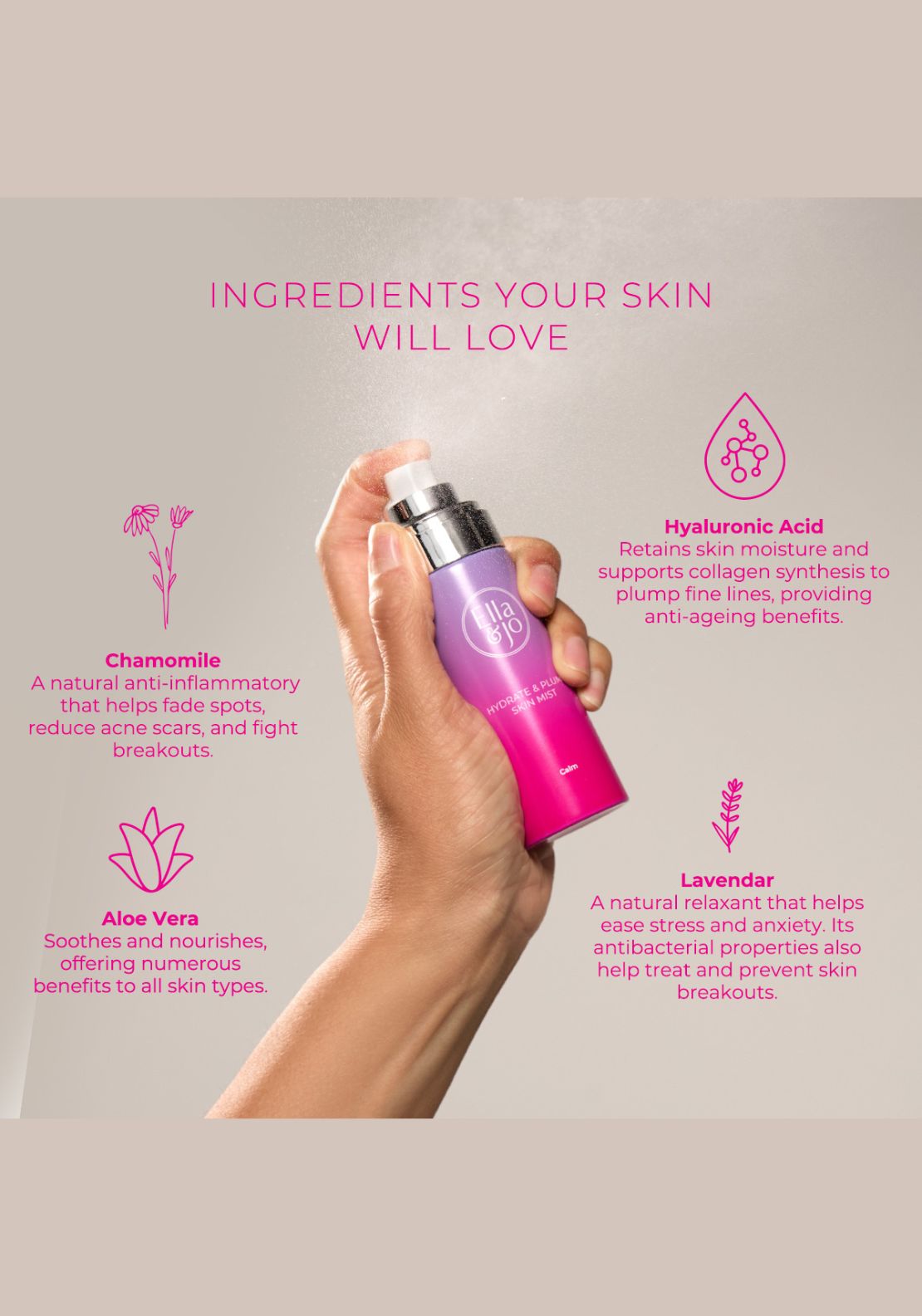 Ella &amp; Jo Hydrate &amp; Plump - CALM 3 Shaws Department Stores