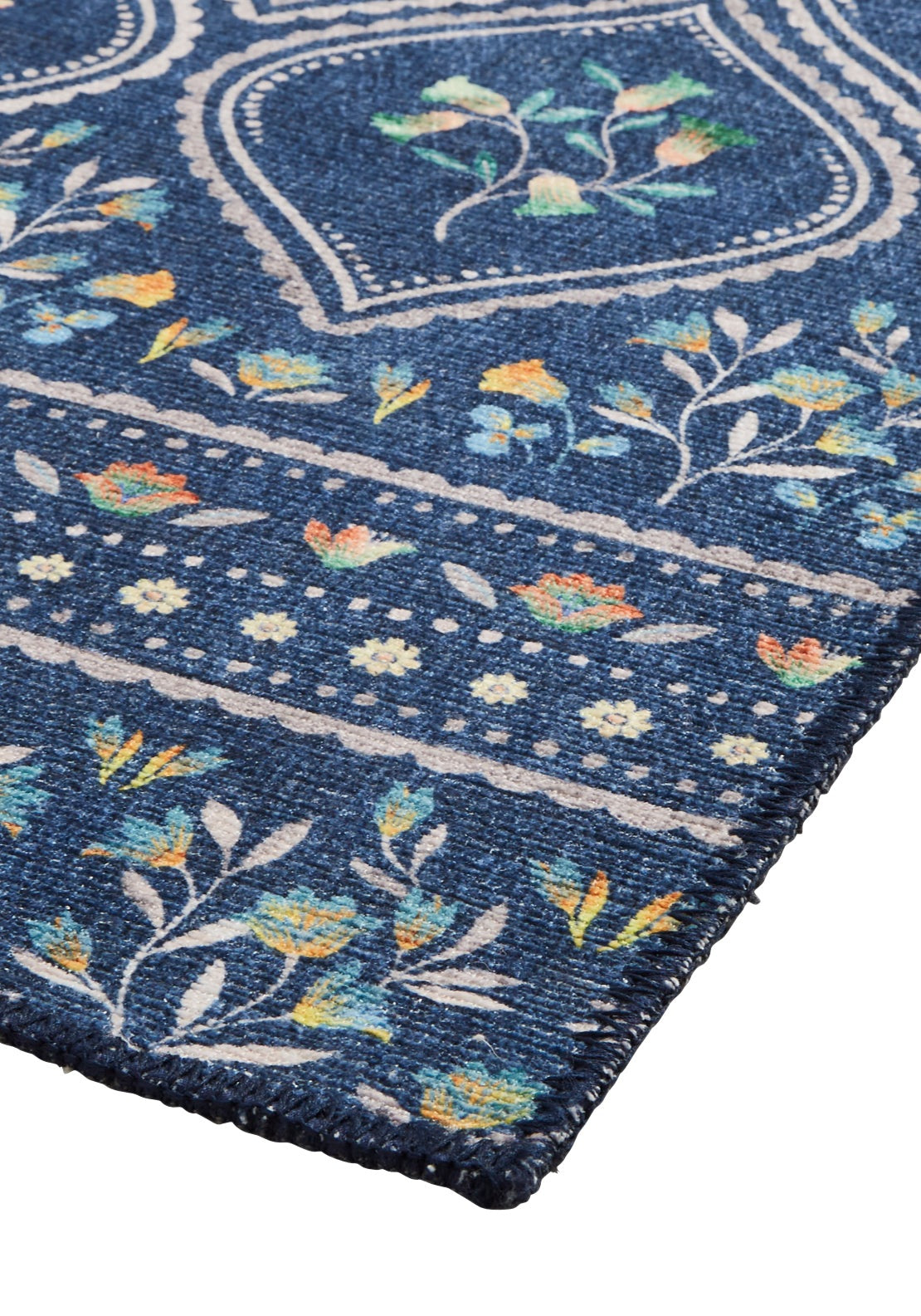 Catherine Lansfield Cameo Floral Rug - Navy 4 Shaws Department Stores