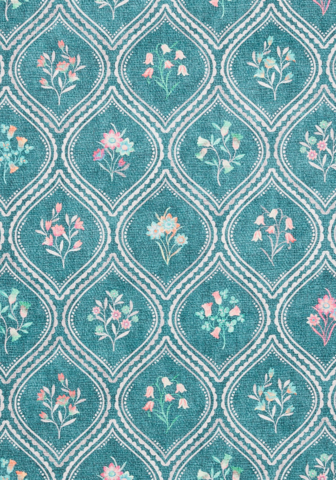 Catherine Lansfield Cameo Floral Rug - Green 7 Shaws Department Stores