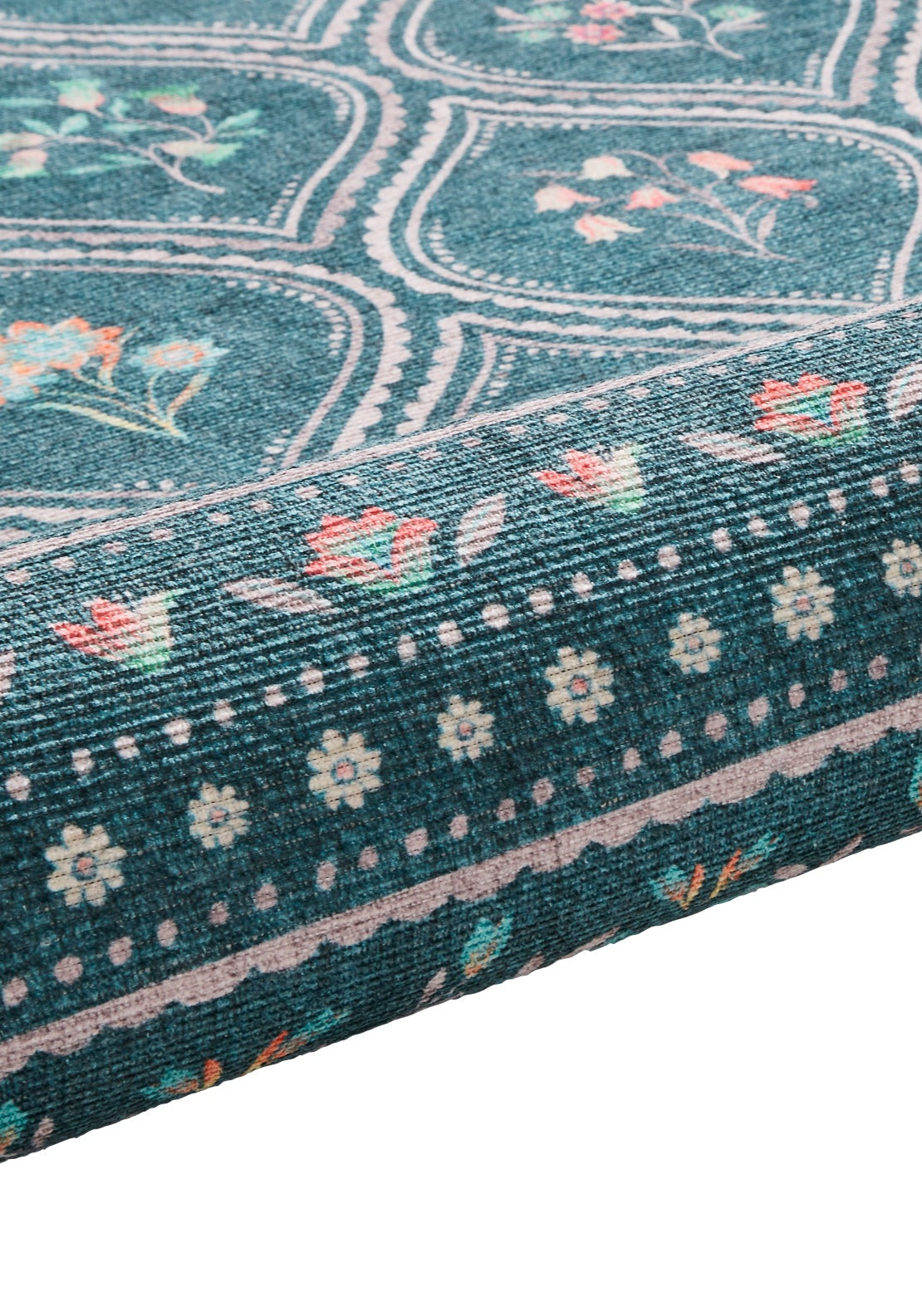 Catherine Lansfield Cameo Floral Rug - Green 5 Shaws Department Stores