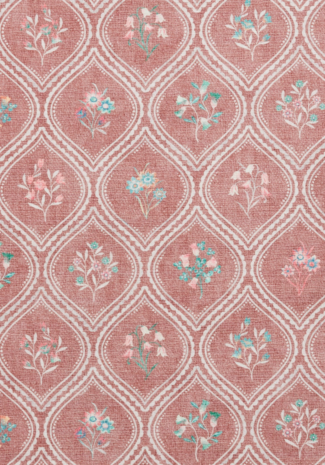 Catherine Lansfield Cameo Floral Rug - Blue 7 Shaws Department Stores