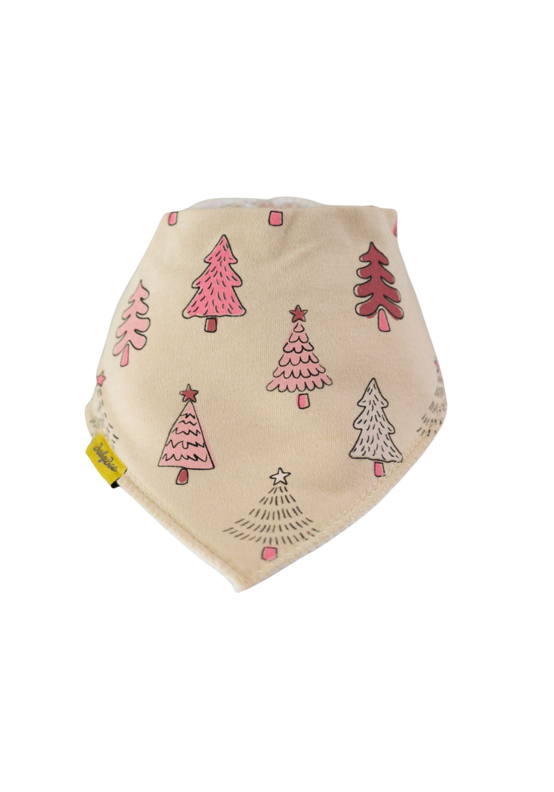 Babyboo Candyfloss Trees Organic Cotton DribbleBoo Bandana Bib - Sand 1 Shaws Department Stores