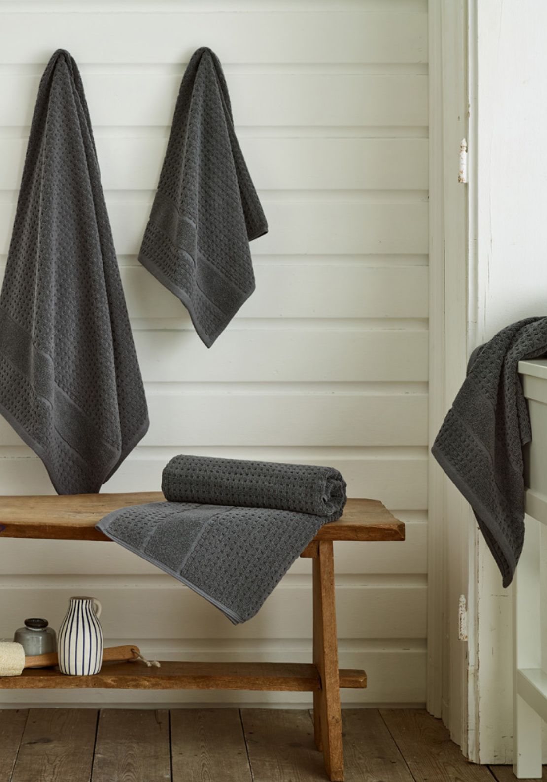 Deyongs Mosley Cotton Towel - Grey 2 Shaws Department Stores