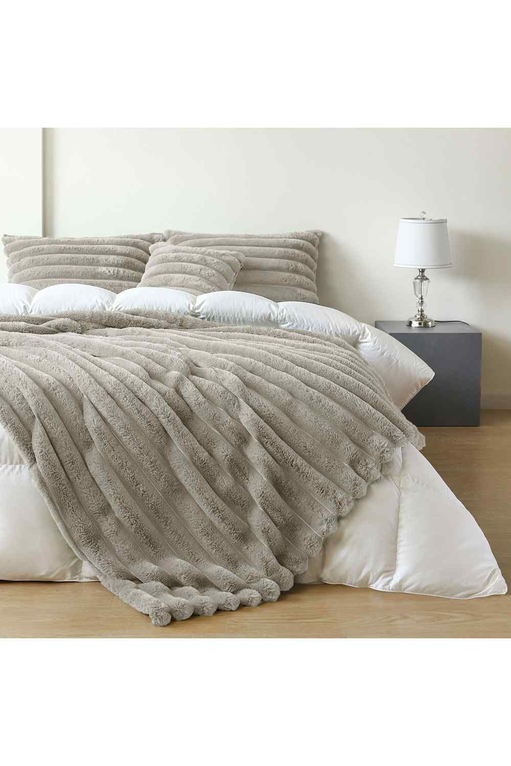 The Home Collection Cord Throw - Beige 1 Shaws Department Stores