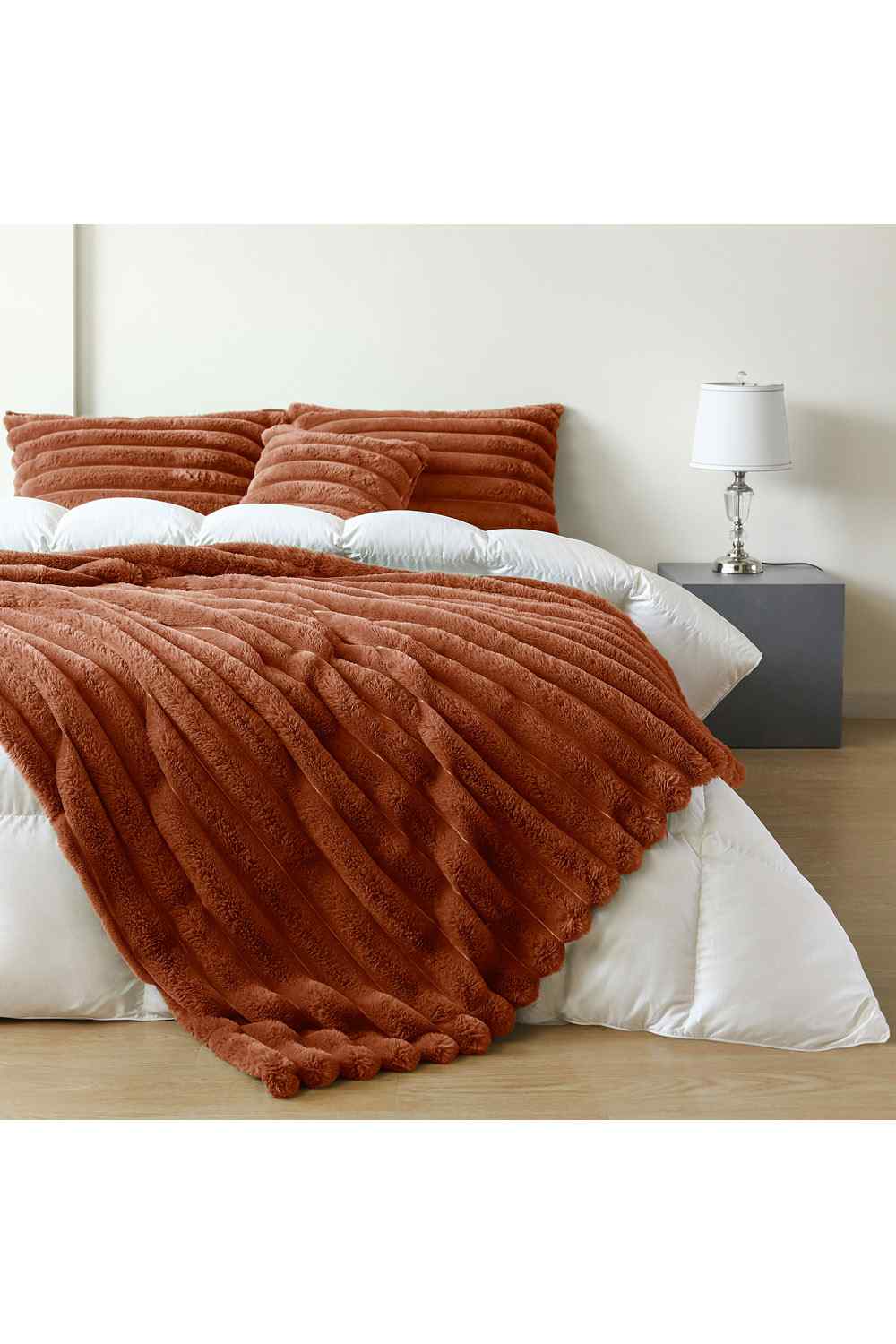 The Home Collection Cord Throw - Orange 1 Shaws Department Stores