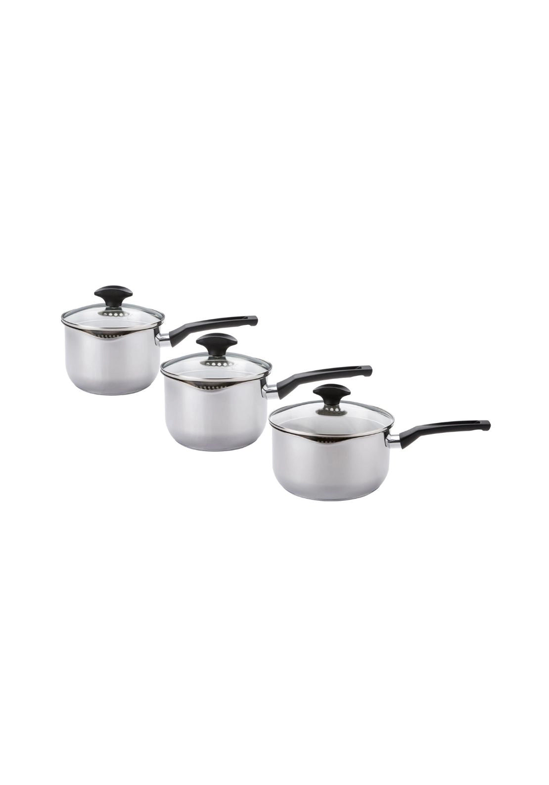 Prestige Cook &amp; Strain Saucepan Set 3 Piece 1 Shaws Department Stores
