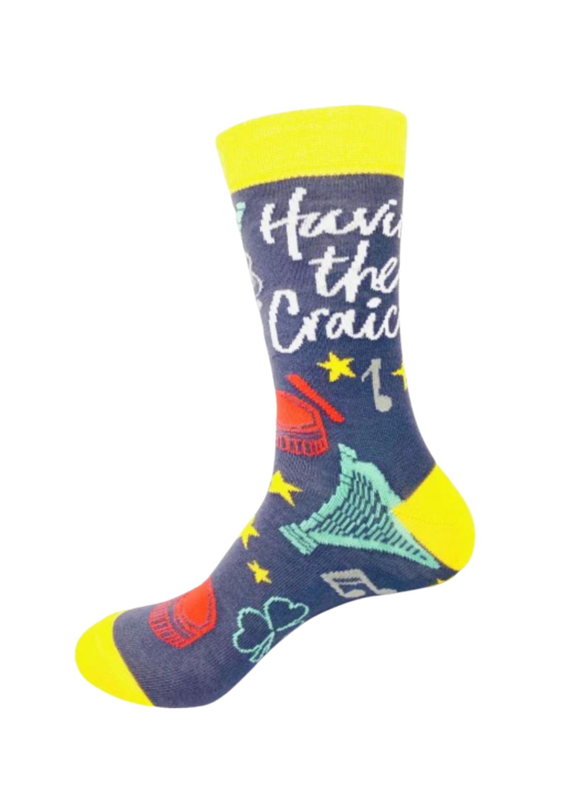 Sock Therapy Havin The Craic Socks - Grey/yellow 1 Shaws Department Stores
