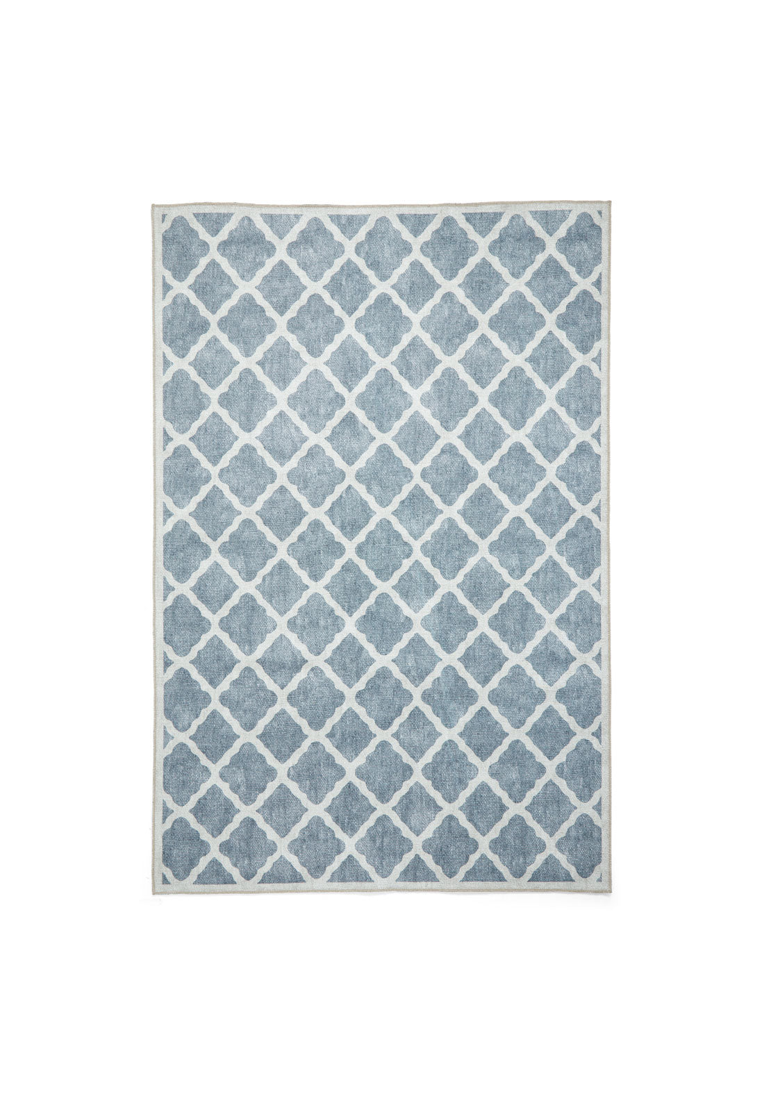 The Home Collection Coral Modern Diamond Washable Rug - Blue 1 Shaws Department Stores