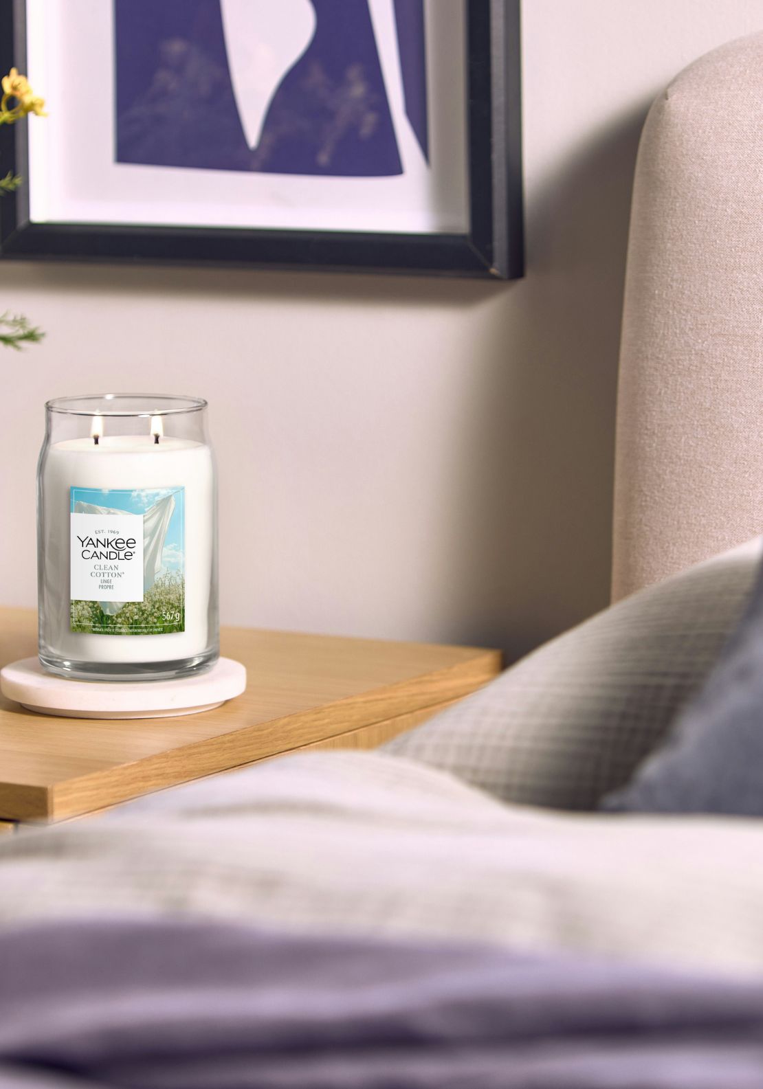 Large Jar Clean Cotton - White
