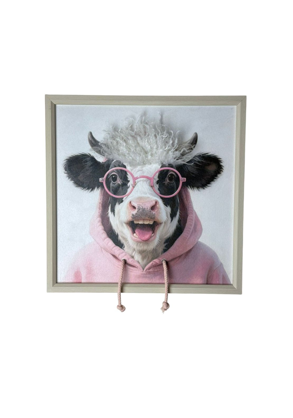 The Home Collection Cow With Glasses Canvas - Multi 1 Shaws Department Stores