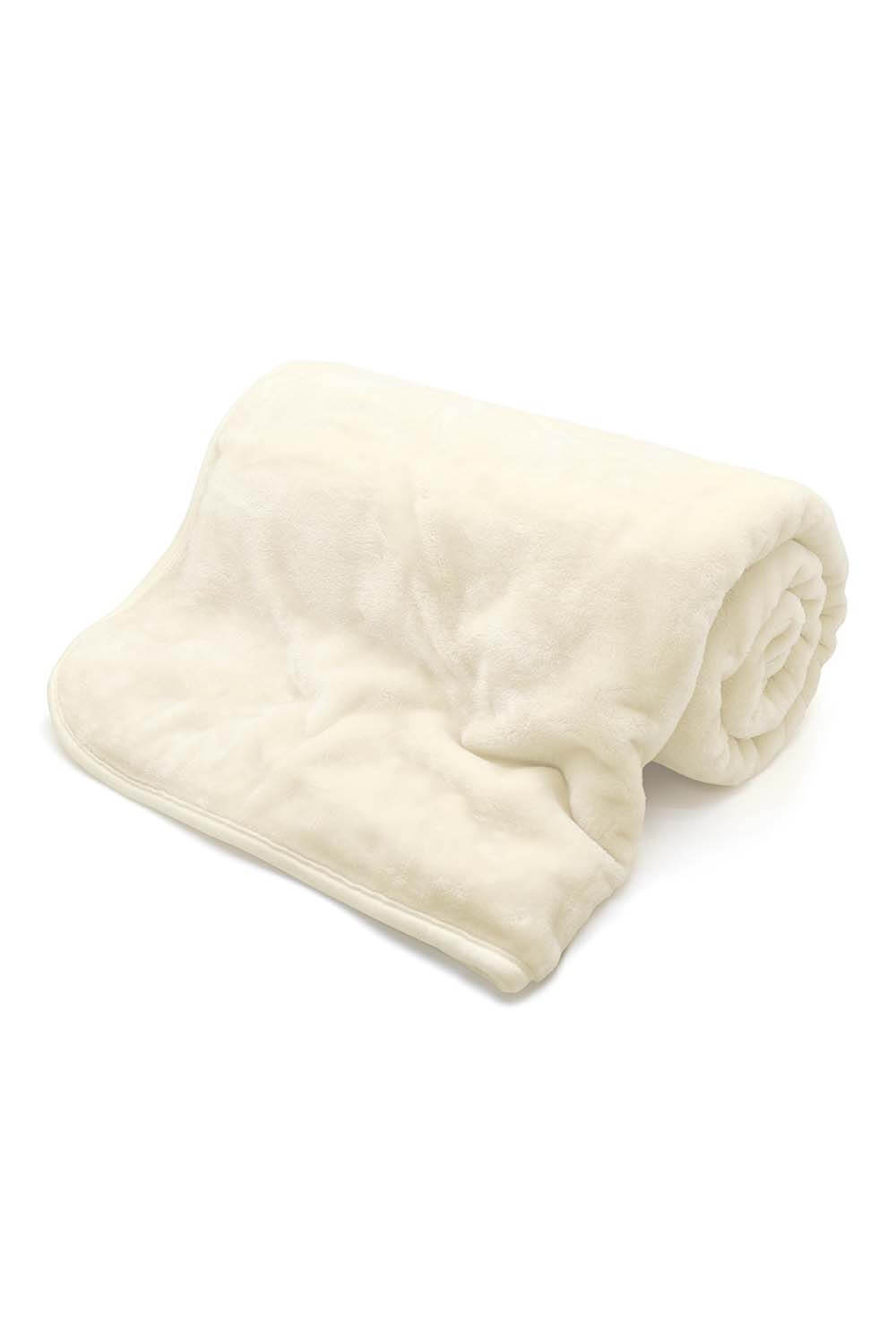 The Home Collection Mink Throw 150 x 200cm - Cream 1 Shaws Department Stores