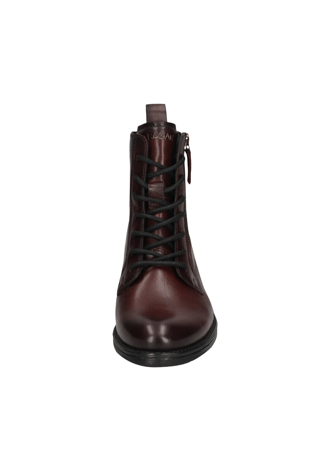 Bagatt Lace Up Side Zip Ankle Boots - Bordo 4 Shaws Department Stores