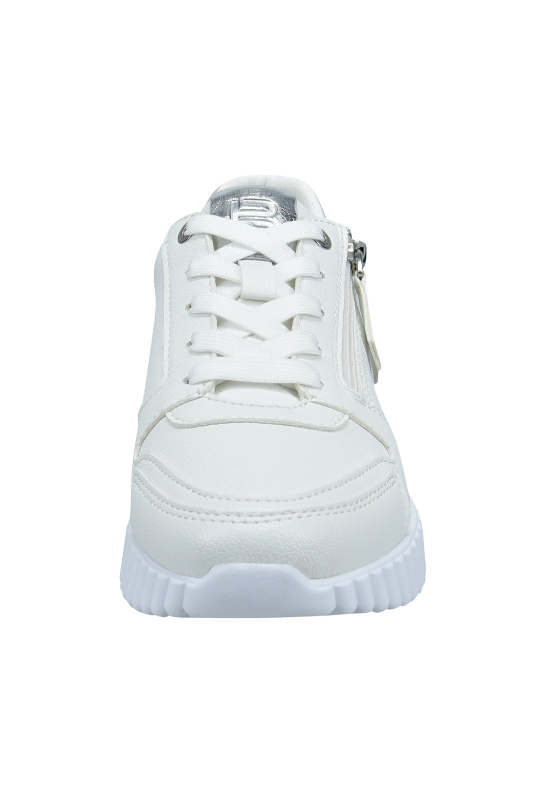 Bagatt Side Zip Trainer - White/silver 4 Shaws Department Stores