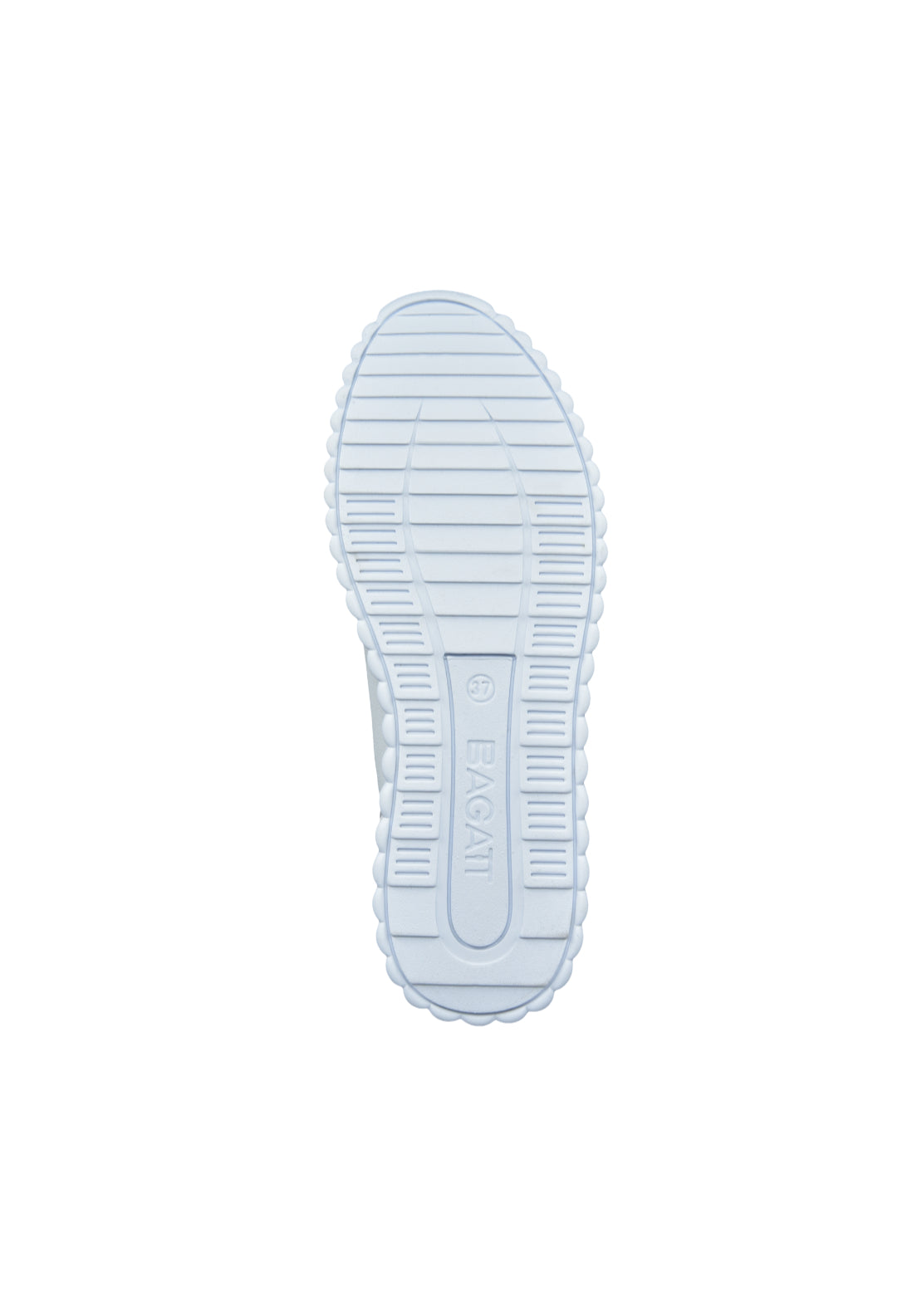 Bagatt Side Zip Trainer - White/silver 7 Shaws Department Stores