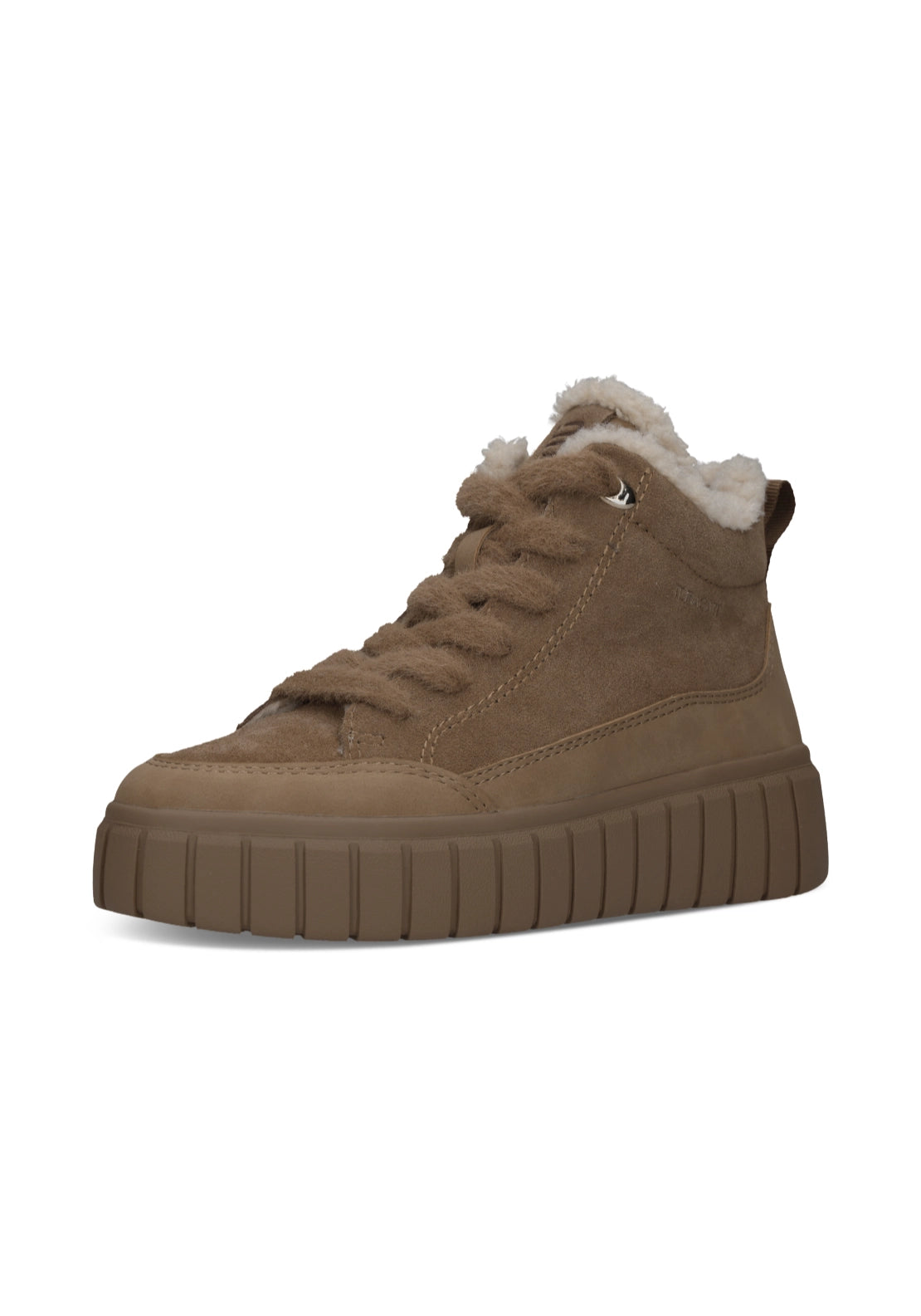 Bagatt High Top Platform Trainers - Beige/brown 5 Shaws Department Stores