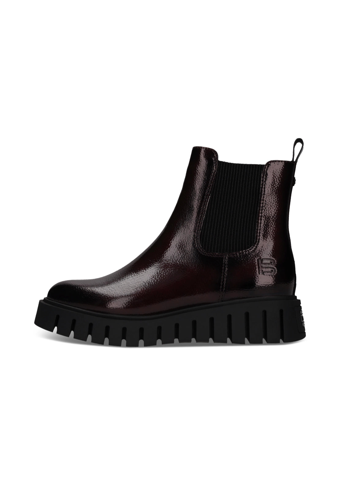 Bagatt Chelsea Ankle Platform Boots - Bordo/black 1 Shaws Department Stores