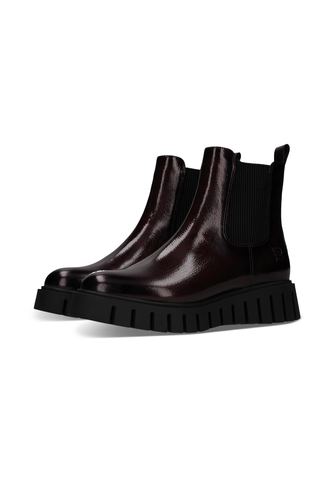 Bagatt Chelsea Ankle Platform Boots - Bordo/black 2 Shaws Department Stores