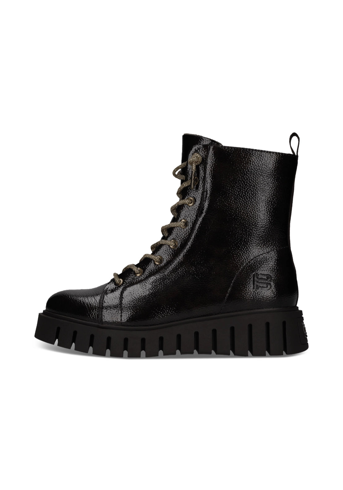 Bagatt Ankle High Lace Up Boot - Dark Brown/metalics 1 Shaws Department Stores