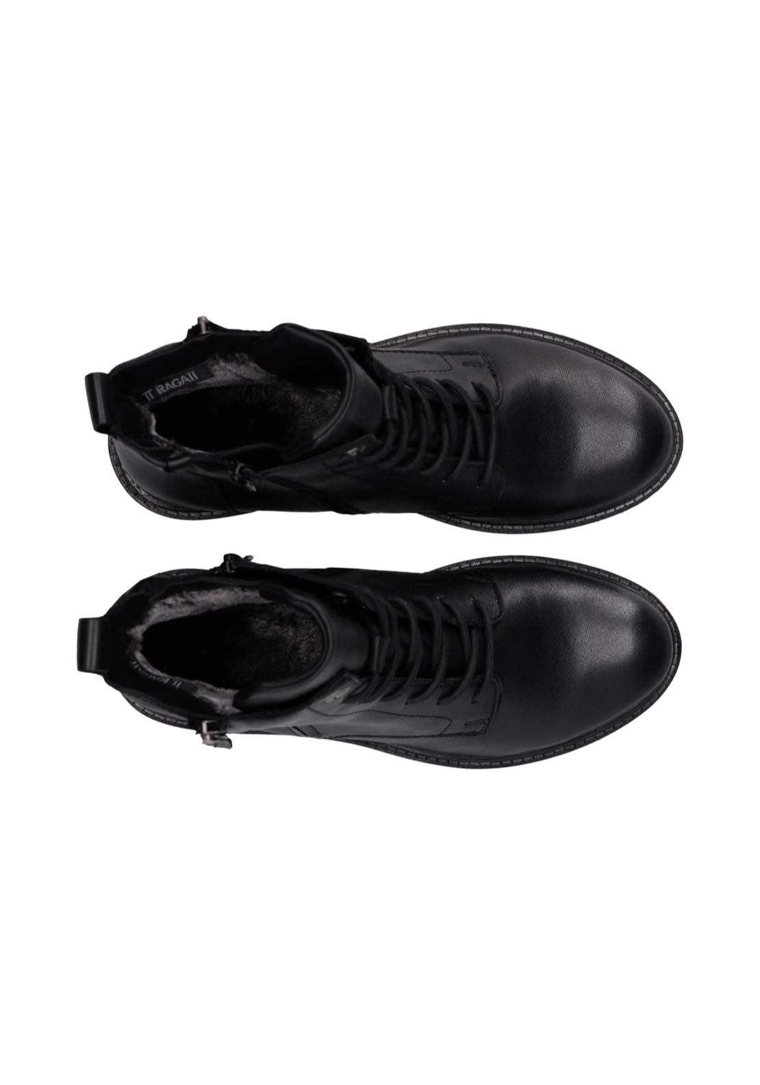 Bagatt Lace Up Side Zip Mid Boots - Black 6 Shaws Department Stores