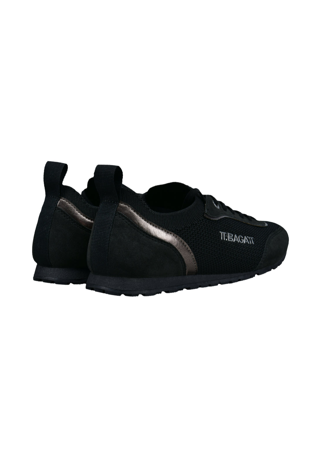 Bagatt Flat Trainer - Black/metallic 5 Shaws Department Stores