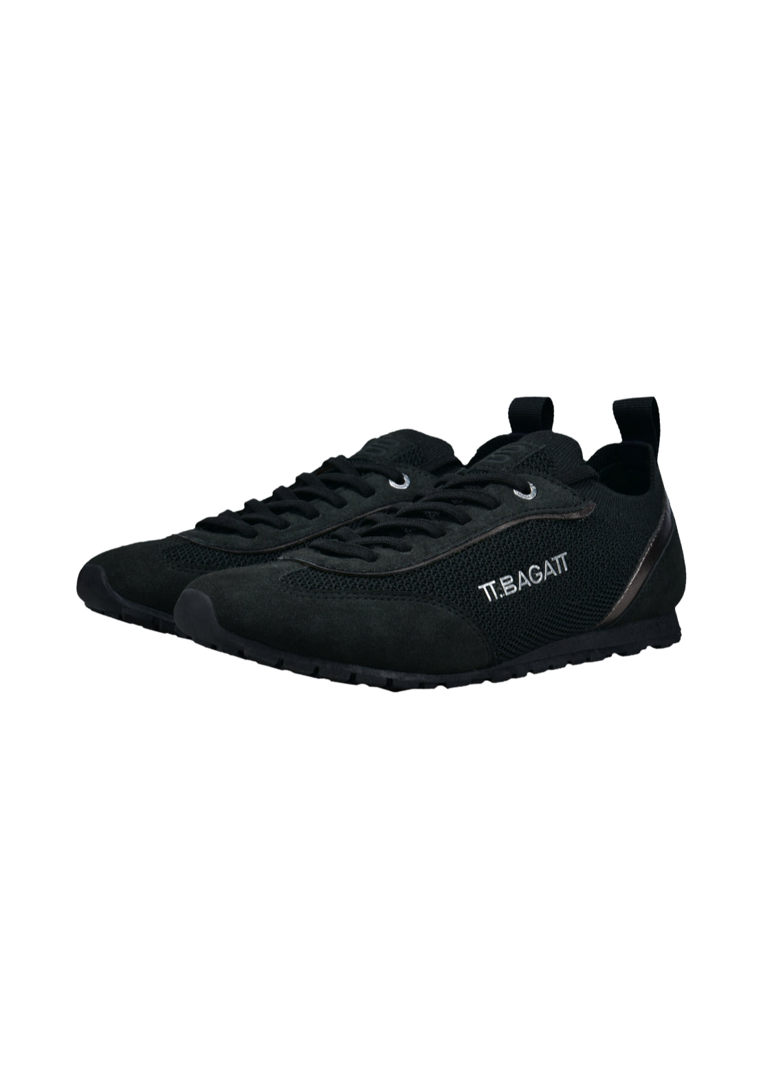 Bagatt Flat Trainer - Black/metallic 4 Shaws Department Stores