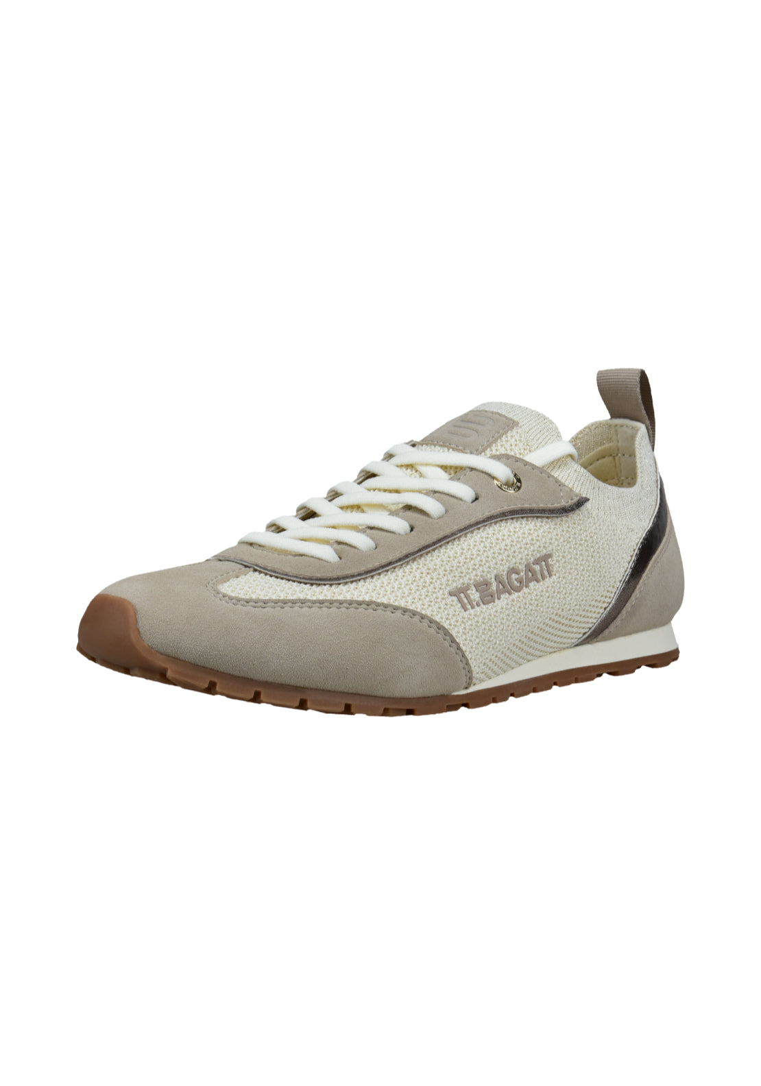 Bagatt Flat Trainer - Beige/metallic 3 Shaws Department Stores