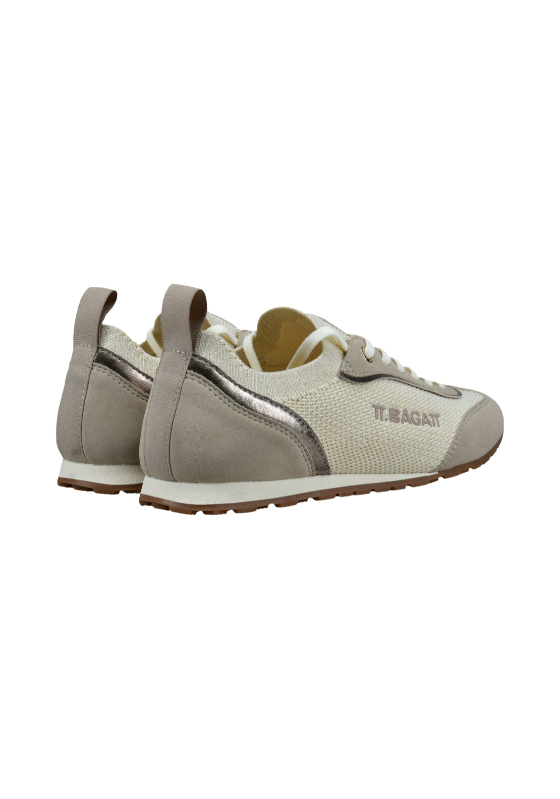 Bagatt Flat Trainer - Beige/metallic 5 Shaws Department Stores