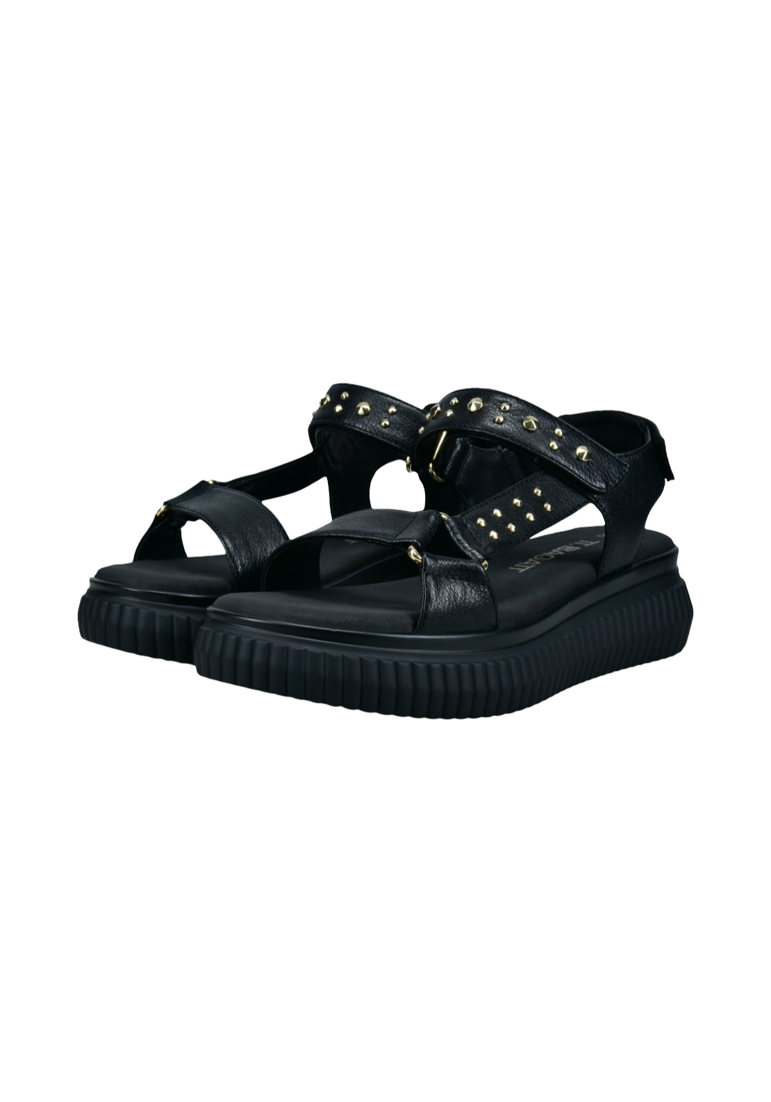 Bagatt Platform Sandal - Black/gold 4 Shaws Department Stores