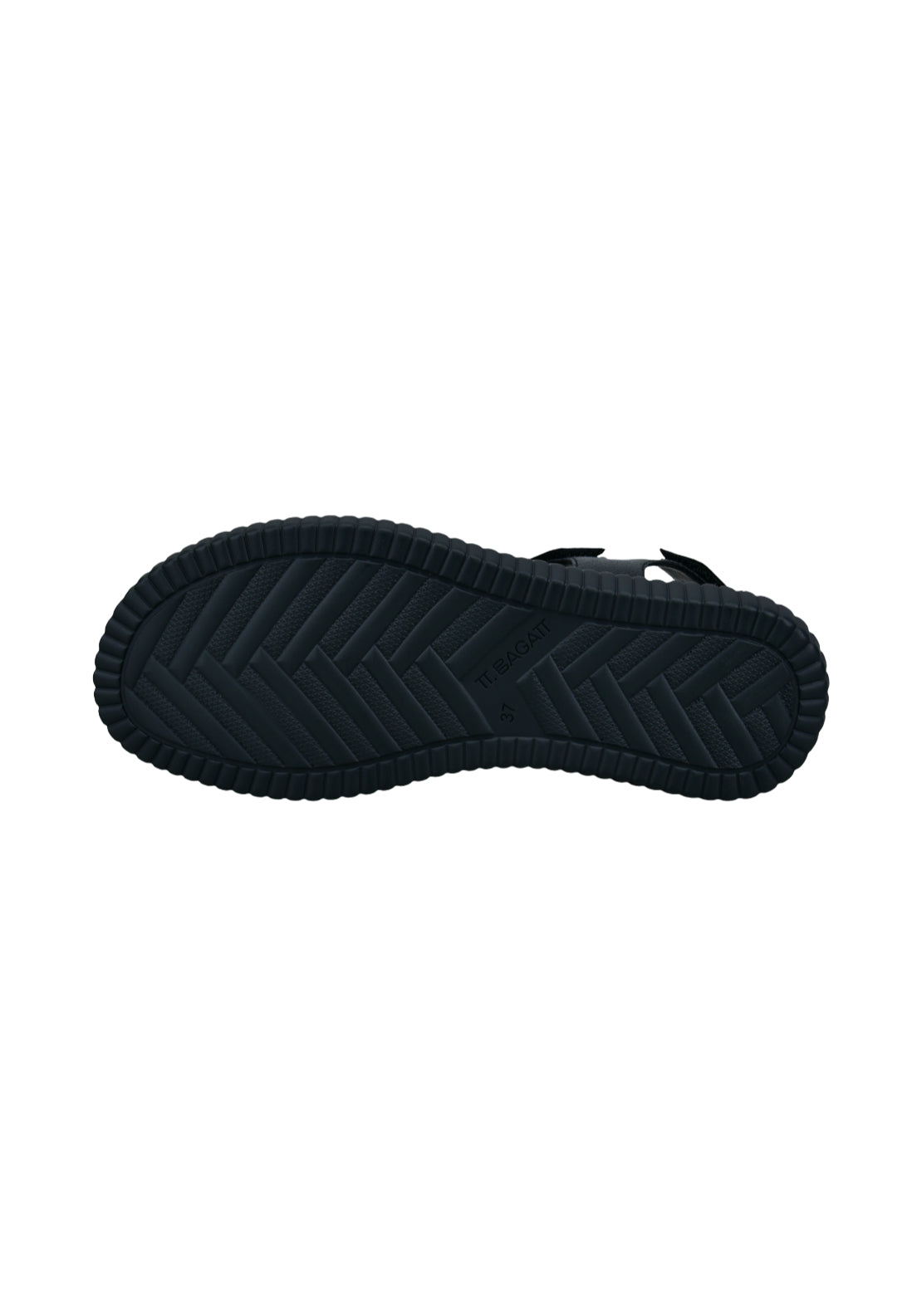 Bagatt Platform Sandal - Black/gold 7 Shaws Department Stores