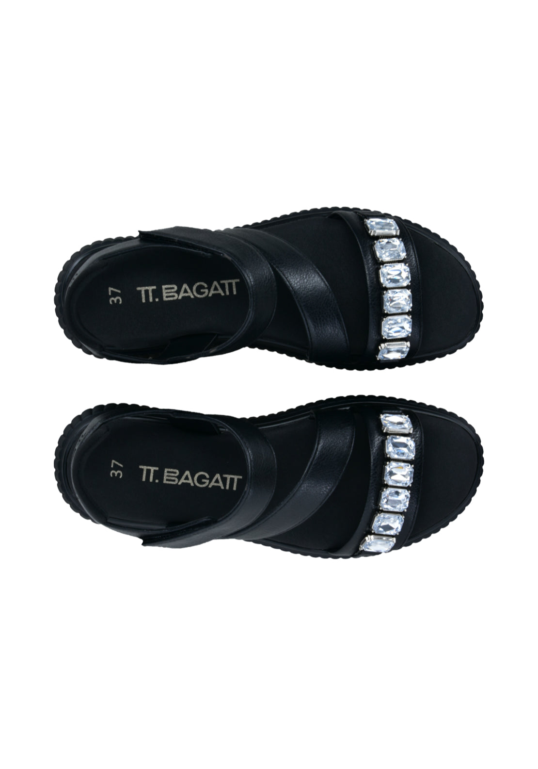 Bagatt Platform Strappy Sandal - Black 6 Shaws Department Stores
